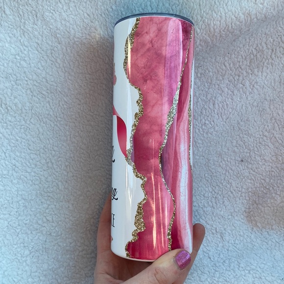 Breast Cancer 20oz. Tumbler NWT Handmade - Picture 8 of 10